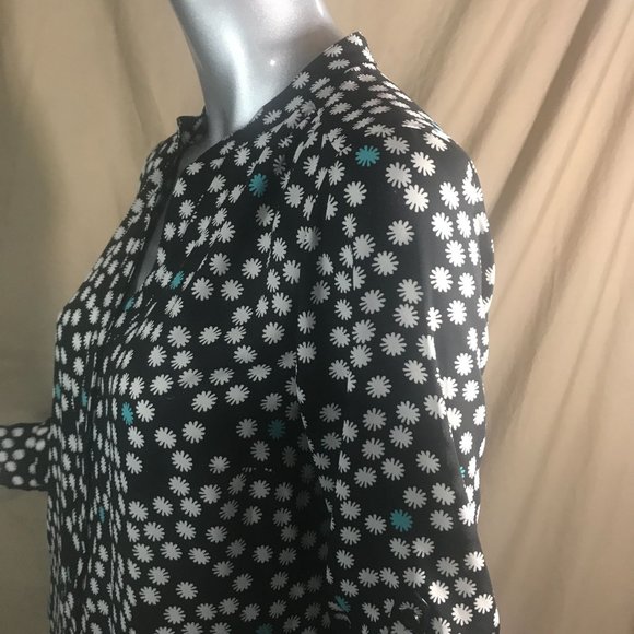 Alfani Women's Size 6 Small Blouse Floral Polka Dot Print Tunic High Low Top - Picture 10 of 15